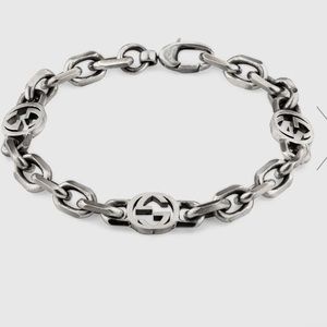 Gucci Silver Interlocking G Bracelet
